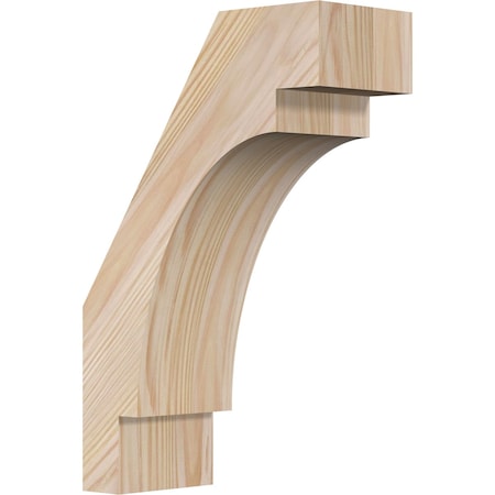 Ekena Millwork 3 1/2"W x 8"D x 12"H Merced Smooth Knee Brace, Douglas Fir BRC04X08X12MRC00SDF